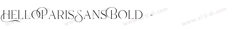 HelloParisSans Bold字字体转换